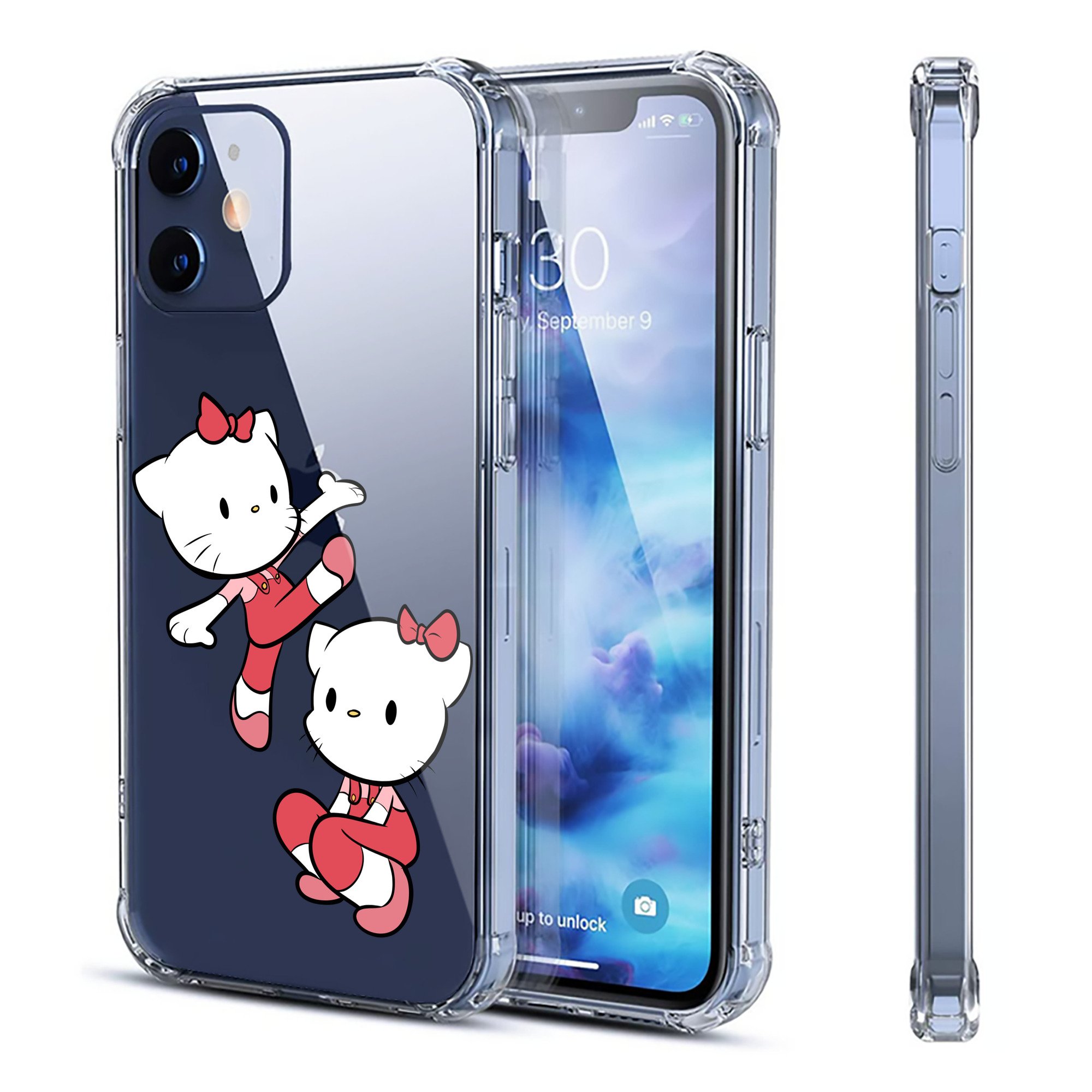 （画像用） Hello Kitty ハローキティ 【iPhone 12シリーズ対応】透明スマホケース（クリアソフトケース）